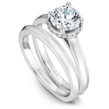 A Noam Carver white gold engagement ring with 20 diamonds.