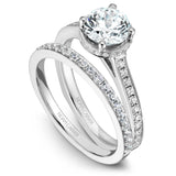 A Noam Carver white gold engagement ring with 42 diamonds.