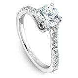 A Noam Carver white gold engagement ring with 20 diamonds.