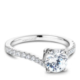 A Noam Carver white gold engagement ring with 20 diamonds.