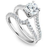 A Noam Carver white gold engagement ring with 20 diamonds.