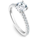 A Noam Carver white gold engagement ring with 20 diamonds.