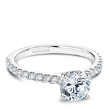 A Noam Carver white gold engagement ring with 20 diamonds.
