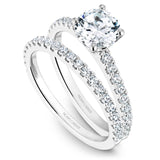A Noam Carver white gold engagement ring with 20 diamonds.