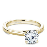A Noam Carver yellow gold engagement ring with 2 diamonds.