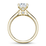 A Noam Carver yellow gold engagement ring with 2 diamonds.