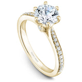 A Noam Carver yellow gold engagement ring with 26 diamonds.