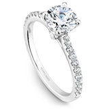 A Noam Carver white gold engagement ring with 22 diamonds.