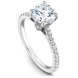 A Noam Carver white gold engagement ring with 26 diamonds.