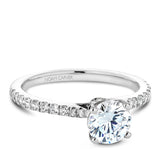 A Noam Carver white gold engagement ring with 26 diamonds.