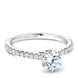 A Noam Carver white gold engagement ring with 22 diamonds.