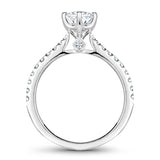 A Noam Carver white gold engagement ring with 22 diamonds.
