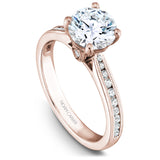 A Noam Carver rose gold engagement ring with 26 diamonds.