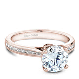 A Noam Carver rose gold engagement ring with 26 diamonds.