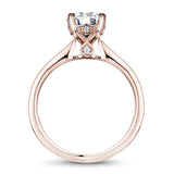 A Noam Carver rose gold engagement ring with 26 diamonds.