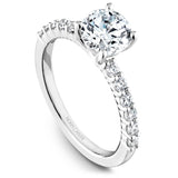 A Noam Carver white gold engagement ring with 12 diamonds.