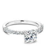 A Noam Carver white gold engagement ring with 12 diamonds.
