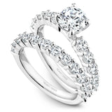 A Noam Carver white gold engagement ring with 10 diamonds.