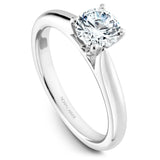 A Noam Carver white gold engagement ring with a round centerpiece.