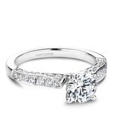 A Noam Carver white gold engagement ring with 46 diamonds.