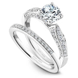 A Noam Carver white gold engagement ring with 46 diamonds.