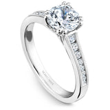 A Noam Carver white gold engagement ring with 16 diamonds.