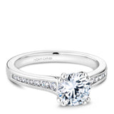 A Noam Carver white gold engagement ring with 16 diamonds.