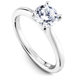 A Noam Carver white gold engagement ring with a round centerpiece.