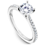 A Noam Carver white gold engagement ring with 22 diamonds.