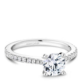 A Noam Carver white gold engagement ring with 22 diamonds.