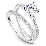 A Noam Carver white gold engagement ring with 22 diamonds.