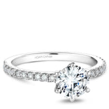 A Noam Carver white gold engagement ring with 22 diamonds.