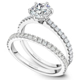 A Noam Carver white gold engagement ring with 22 diamonds.