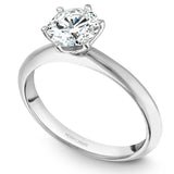 A Noam Carver white gold engagement ring with a round centerpiece.