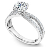 A Noam Carver white gold engagement ring with 56 diamonds.