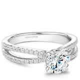 A Noam Carver white gold engagement ring with 56 diamonds.