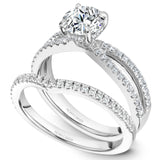 A Noam Carver white gold engagement ring with 56 diamonds.