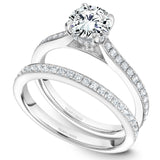 A Noam Carver white gold engagement ring with 44 diamonds.