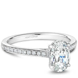 A Noam Carver white gold engagement ring with 48 diamonds.