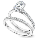 A Noam Carver white gold engagement ring with 48 diamonds.