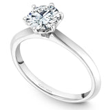 A Noam Carver white gold engagement ring with a round centerpiece.