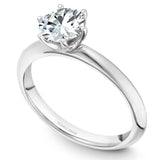 A Noam Carver white gold engagement ring with a round centerpiece.