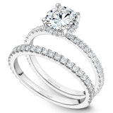 A Noam Carver white gold engagement ring with 42 diamonds.