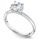 A Noam Carver white gold engagement ring with 16 diamonds.