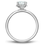 A Noam Carver white gold engagement ring with 16 diamonds.