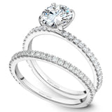 A Noam Carver white gold engagement ring with 30 diamonds.