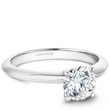 A Noam Carver white gold engagement ring with a round centerpiece.