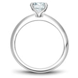 A Noam Carver white gold engagement ring with a round centerpiece.
