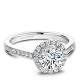 A Noam Carver white gold engagement ring with 33 round diamonds.