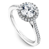 A Noam Carver white gold engagement ring with 42 diamonds.
